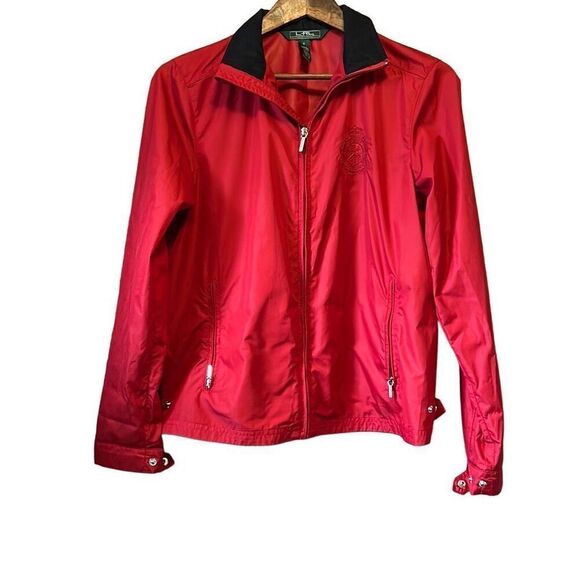 Ralph Lauren Active Red Zip Up Wind Breaker‎ size small - Picture 1 of 14